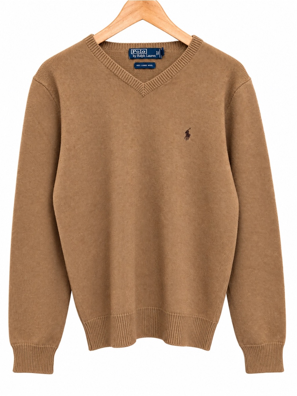 POLO Ralph Lauren V-Neck Sweater Camel Brown
Size M, Excellent Condition